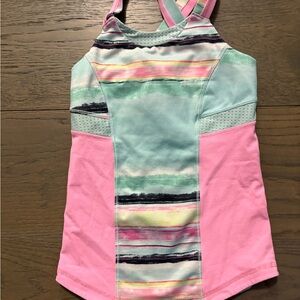 Ivivva by Lululemon girls pink tank top sz 6 brand new